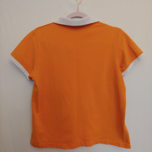 Lilly Pulitzer vintage orange and white polo shirt size Large - Picture 6 of 7